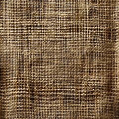 Wall Mural - Close Up of Brown Burlap Texture - Seamless Background