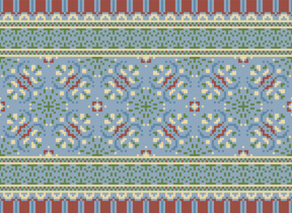 Ethnic style abstract Navajo geometric tribal vector seamless pattern background. tribal patterns, African tribal patterns, native American patterns. 