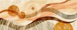 © Summit Art Creations - Abstract background with earthy tones, flowing waves, and circular shapes, perfect for modern designs. AIG62
