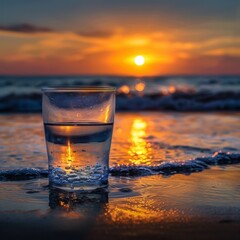 a glass of water against a dark background, highlighting purity and simplicity