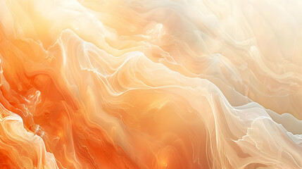 Sticker - Abstract Background with Swirling Orange and White Hues