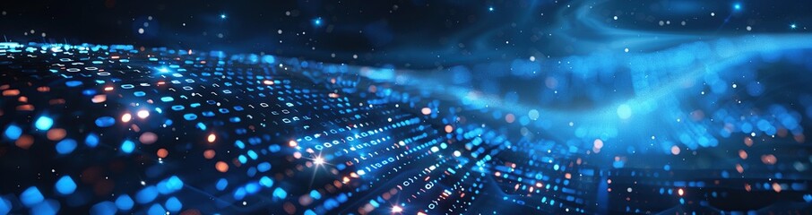 Abstract Digital Background with Binary Code