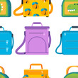 © Roi_and_Roi - Lunch bags vector cartoon seamless pattern.