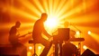 © Yuparet - Dynamic Music Shadows: Silhouettes of Musicians Performing under Vibrant Stage Lights