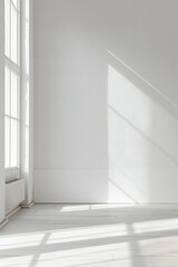 Wall Mural - Plain white simple interior architecture background Generative Ai