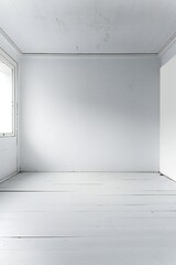 Wall Mural - Plain white simple interior architecture background Generative Ai