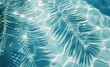 © Viktoriia - Crystal-clear turquoise water with sunlit ripples and shadows of palm leaves, creating a serene and refreshing tropical ambiance