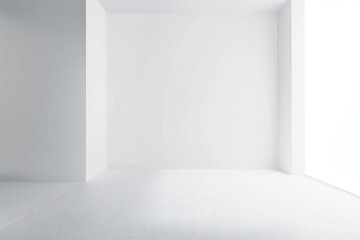 Wall Mural - Plain white simple interior architecture background Generative Ai