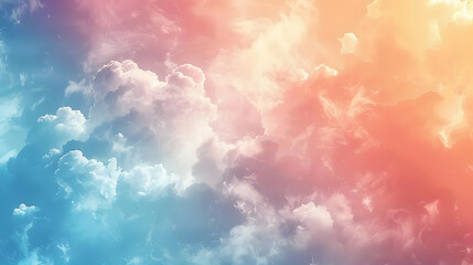 Canvas Print - Abstract Background with Cloudy Sky