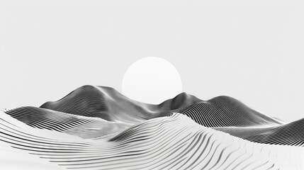 Poster - Line art in contemporary design achieves a minimalist, elegant look with clean lines and simple forms.