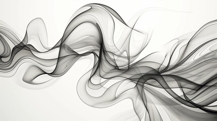 Poster - Abstract line art with dynamic shapes and intricate details.