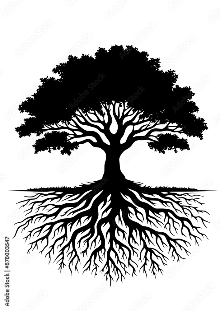 Tree SVG, Tree of Life SVG, Tree with roots SVG, Root SVG, Nature SVG ...