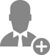 © Abdul Qaiyoom - Add business user icon or symbol.