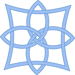 Poster - Celtic Knot Symbol or Icon in Blue Color.