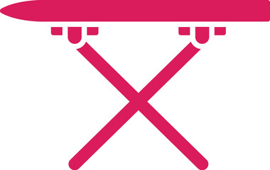 Canvas Print - Pink Ironing board icon in flat style.