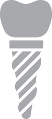 Sticker - Illustration of tooth implant icon.