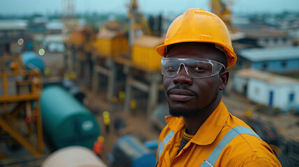 A civil engineer inspecting the quality of materials delivered to the construction site.