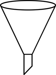 Poster - Filter or Funnel icon in Black Outline.