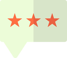 Poster - Star Rating Feedback Message Icon in Flat Style.