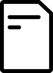 Sticker - File or Document icon in black thin line art.