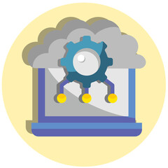 Wall Mural - Cloud Computing Icon