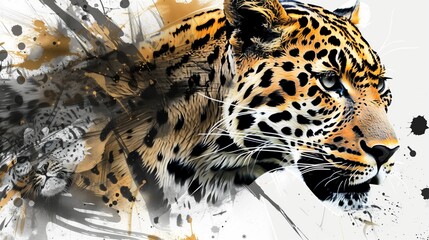 Poster - leopard-themed artwork with bold designs and vibrant patterns captivates and makes a powerful statem
