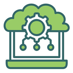 Canvas Print - Cloud Computing Icon