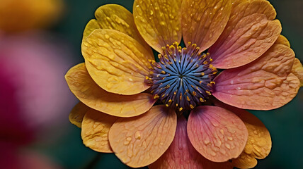 Canvas Print - close up of a flower, ai generated