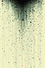 Wall Mural -  Minimalist vector, carp streamer, style of circuit boards, muted, red and blue, gray