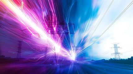 Poster - single energy pulse building with enormous force and generating intense glowing energy output