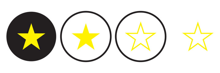 Wall Mural - Star Icon set. rating icon vector. favorite star icon