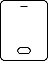 Poster - Smartphone or Tablet icon in black line art.