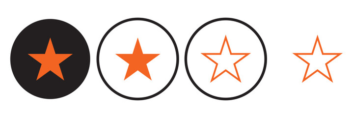 Wall Mural - Star Icon set. rating icon vector. favorite star icon