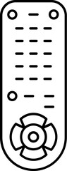 Poster - Remote Control Icon in Black Line Art.