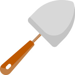 Poster - Brown and Grey Shovel icon in Flat Style.