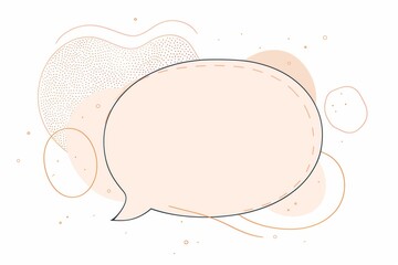 Poster - Speech bubble continuous one line art.