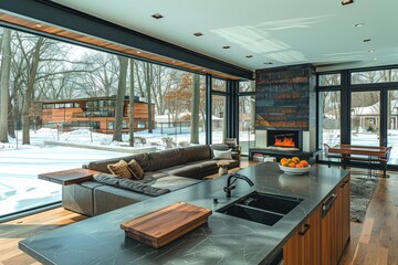 Wall Mural - Pure lighting with large window design inspiration ideas