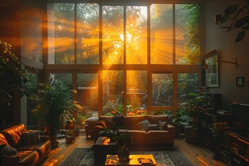 Wall Mural - Pure lighting with large window design inspiration ideas