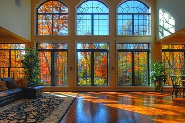 Wall Mural - Pure lighting with large window design inspiration ideas