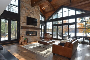 Wall Mural - Pure lighting with large window design inspiration ideas