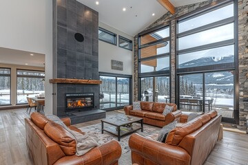 Wall Mural - Pure lighting with large window design inspiration ideas