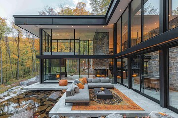 Wall Mural - Pure lighting with large window design inspiration ideas