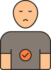 Sticker - Check or Confrim Man Icon.