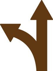 Sticker - Split arrow icon in flat style.