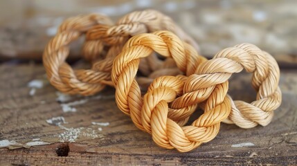 A decorative knot in fashion accessories adds a stylish touch, often seen in jewelry, belts, and handbags.