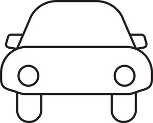 Sticker - Auto or Taxi Icon in Line Art.