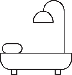 Poster - Linear Style Bathtub icon or symbol.