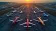 © Dmitry - Rows of idle aircrafts line the tarmac, a blunt reminder of the flight reductions forced by prevailing difficulties.
