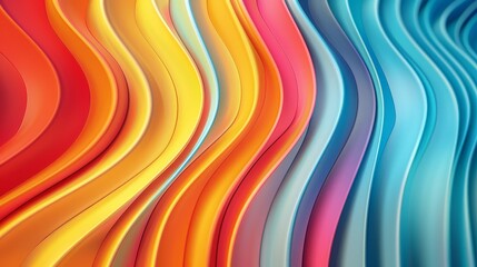 Poster - Abstract Colorful Wavy Pattern - An abstract colorful wavy background with bright vibrant colors. This design is perfect for wallpaper or any other creative project. - An abstract colorful wavy backgr