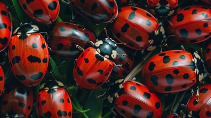Poster - dot patterns in nature include ladybug wings and dalmatian coats, showcasing diverse natural beauty.